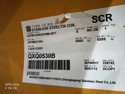 China S31254 CHAPEIAM 254 placas laminadas a alta temperatura dos SS 254 SMO F44 da placa placa SA 240 UNS S31254 de SMO à venda
