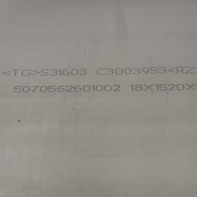 Chine La plaque d'acier inoxydable NO.1 du PLAT ASTM A240 316L de solides solubles 316L a fini la largeur de 2000mm à vendre