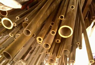 China C44300 / CuZn28Sn1As / CZ111 Yellow Copper Pipes , Seamless Brass Tube for sale