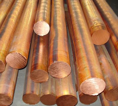 China Red copper solid round bar / red copper bar dia 10 - 100mm C11000 C10200 for sale