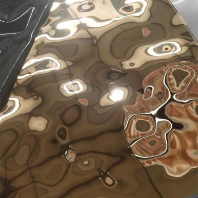 China Decoration Water Wave Stainless Steel Sheet Silver Polished SUS430 Width Magnatic for sale