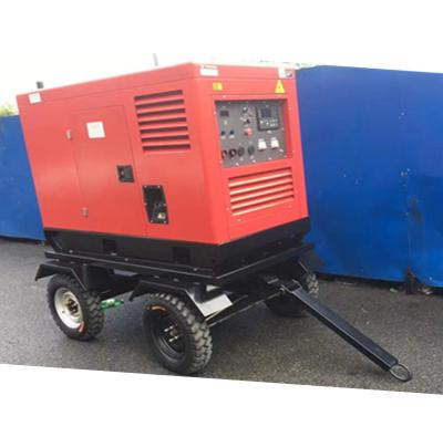 China 400Amp DC AVR Brushless Diesel Welder Generator Unit With Wheels Trailer for sale