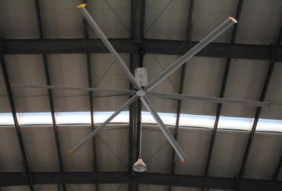 China Aerodynamic 6 Blade Bigass Large Industrial Ceiling Fan , 20ft HVLS Electric Ceiling Fan for sale
