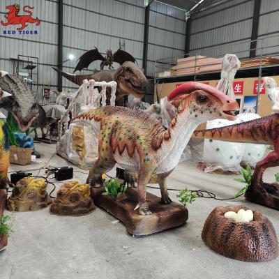 中国 現実的なアニマトロニクス パラサウロロフス恐竜 ジュラ紀の遊園地の恐竜 販売のため