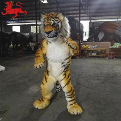 China Performance Ealistic Adult Tiger Costume Youth Age Size Customized for sale