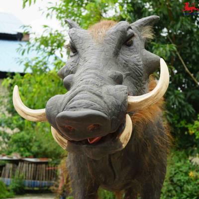 China Customized Realistic Animatronic Animals Wild Boar Model With Alive Roaring Sound for sale