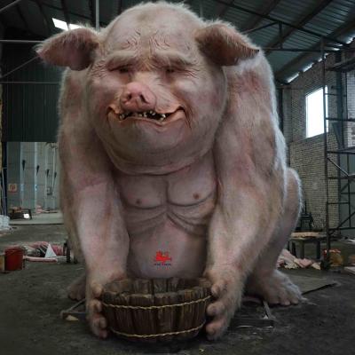 China Edad adulta animatrónica modificada para requisitos particulares de los cerdos realistas para los centros comerciales en venta