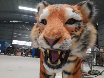 China Modelo de tigre animatrónico de color realista Resistente a la intemperie Edad adulta en venta