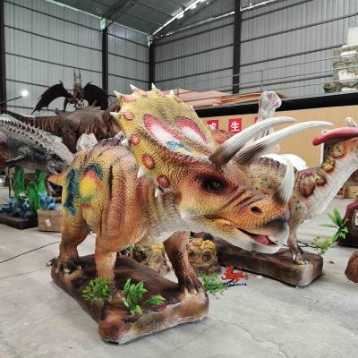 Китай Парк развлечений Реалистичная аниматронная модель трицератопса динозавра продается