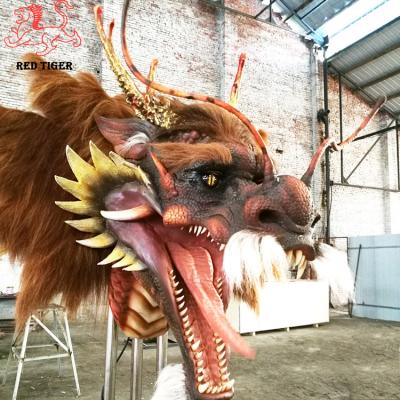 China Wall Mounted Animatronic Dragon Head 1.8m 12months Warranty for sale