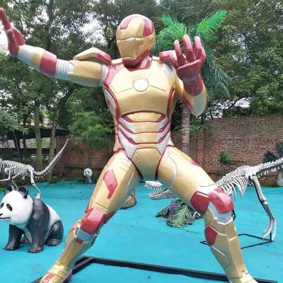 China Waterdichte aangepaste glasvezelproducten Hars Marvel Iron Man-standbeeld Te koop