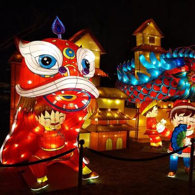 China Outdoor Chinese Dragon Lantern 60cm-30m Size Shape Customizable for sale