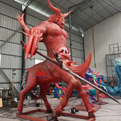 China Large Realistic Animatronic Animals Ancient Chinese Mythical Creatures Chi You for sale