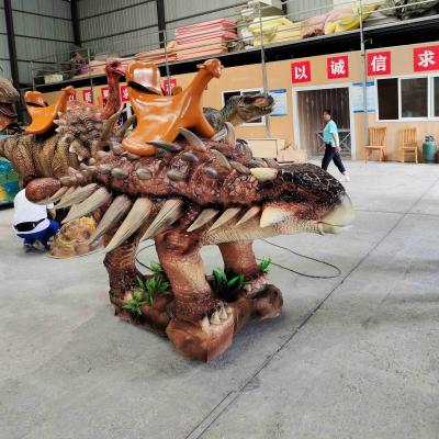 China Electric Ride On Animated Rideable Dinosaur Animatronic Ankylosaurus Scooter Model for sale