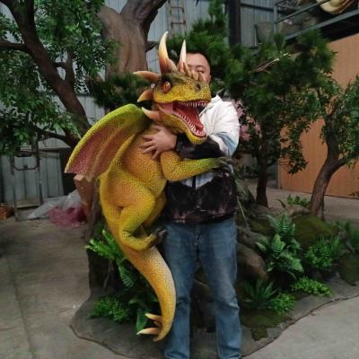 China Hand Control Baby Animatronic Dinosaur Fly Dragon Puppet for sale