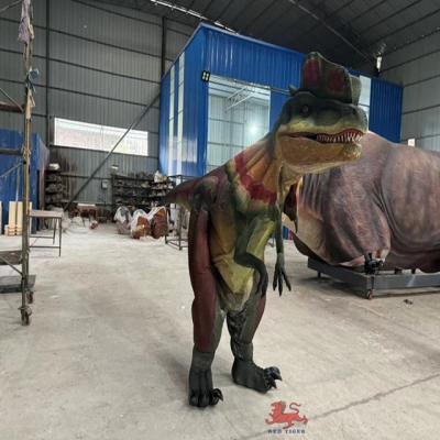 China Dilophosaurus  Costume With Movable Crown Animatronic Dinosaur Party Props zu verkaufen