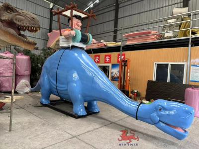 中国 Fiberglass cartoon dinosaur animatronic ride-on dinosaur 販売のため