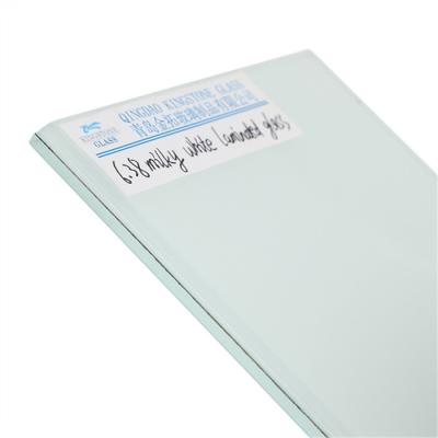 China 6.38mm Colored Laminated Glass Milky White Laminated PVB Glass for sale