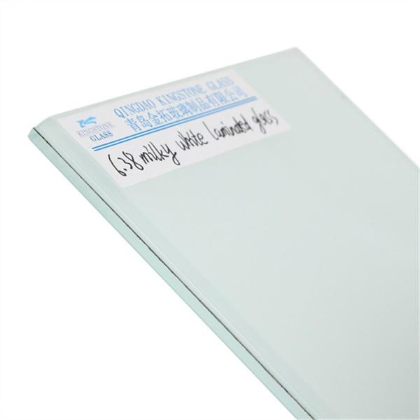 Quality 6.38mm Colored Laminated Glass Milky White Laminated PVB Glass for sale
