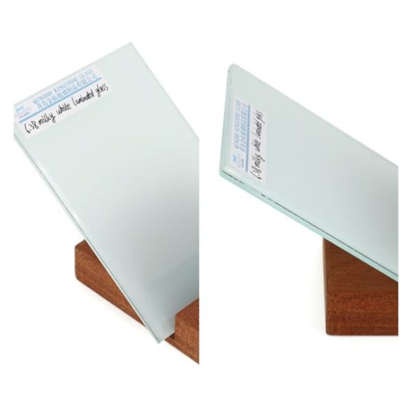 Quality Durable Milky White Safety Laminated Glass Flat 6.38mm Laminated Glass for sale