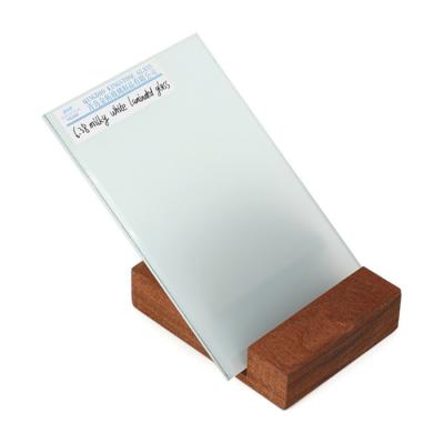 China 4+4mm Noise Proof Milky White Laminated Glass A Grade PVB Laminated Safety Glass for sale