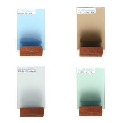 China Soundproofing White Colored Laminated Glass Weather Resistant 6.38mm Thickness for sale