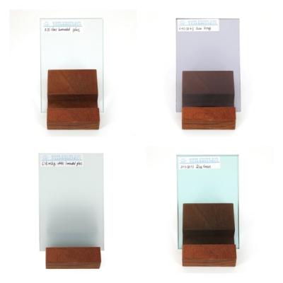 China Clear Gray Blue Green Pink Safety Laminated Glass 3mm - 19mm Thickness for sale