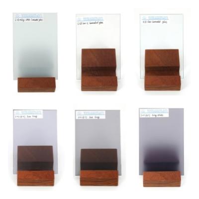 China Milky White Green Gray Bronze Colored Laminated Glass With Customized Sizes for sale