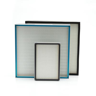 China U15 ULPA Panel Air Filter Fiberglass Mini Pleat With Aluminium Frame for sale