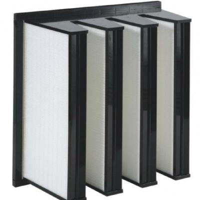 China Tipo filtro, filtros de la fibra de vidrio HEPA V de aire del banco del aire acondicionado V en venta