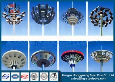 China Polygonal ISO 9001 Galvanized Flood Light Poles Outdoor Stadium Lighting Pole for sale