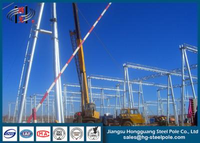 China Polygonal Substation Steel Structures , Electric Transmission Tower for sale