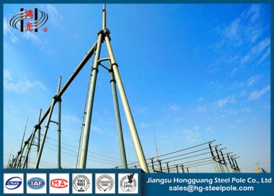China línea de transmisión tubular de la corriente eléctrica de las estructuras de acero de la subestación del poder 500KV en venta