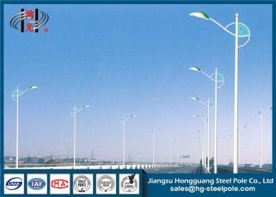 China 10 Meters Conical Steel Street Light Poles , Decorative Lighting Pole for sale
