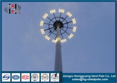 China Polygonal Steel Tubular Flood Light Poles , Stadium Lighting Pole for sale