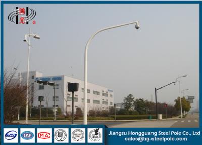 China ODM Galvanied Tubular Surveillance Camera Poles for Outdoor Monitor System for sale