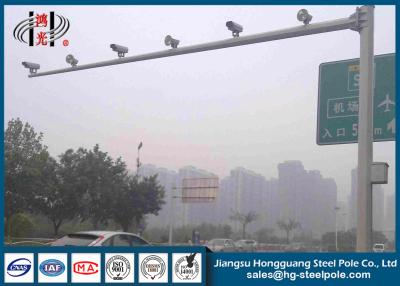 China H 6.5m Road Monitor Galvanized CCTV Camera Poles Weather Resistance for sale