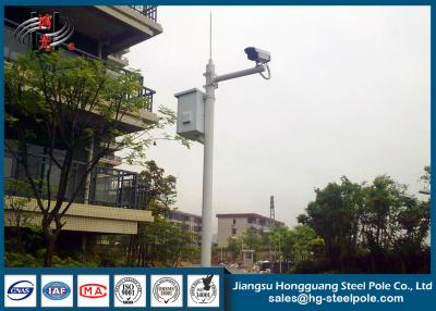 China H10m Hot Dip Galvanized CCTV Camera Pole / Surveillance Camera Poles With Painting Craft for sale
