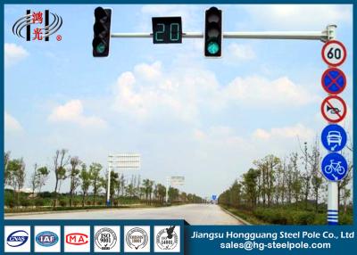 China Road Crossing Hot Dip Galvanized Traffic Light Pole with Traffic Sign for sale