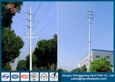 China Anticorrosive Tapered Steel Electrical Power Pole Octagonal , Dodecagonal for sale