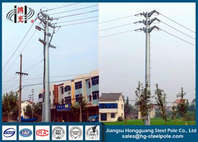 China Single / Double Circuit Angle Type Electrical Power Pole 10KV Telecommunication Pole for sale