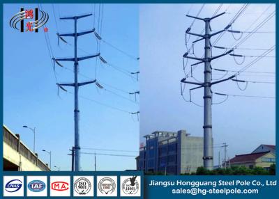 China Steel Electrical Power Transmission Poles with Flange Connection for power transmission line for sale