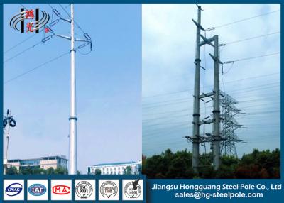 China Galvanised Steel Tapered Power Transmission Poles for Overhead Power Line for sale