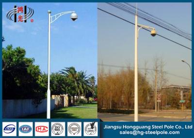 China Q235 Single Arm Security Camera Pole For Traffic Monitor Project for sale