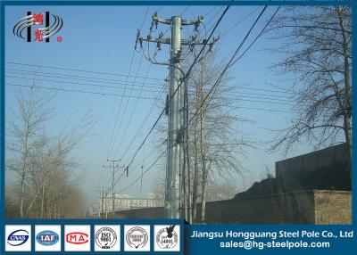 China 25FT Q235 Galvanized Steel Electric Tower Pole with 25 mm Wall thick 7 ~ 30m Height for sale