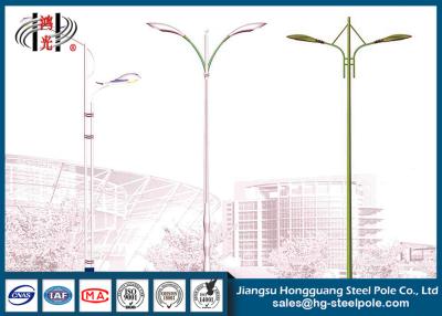 China Street Lighting Tubular Outdoor Street Lamp Post 6m - 15m for sale