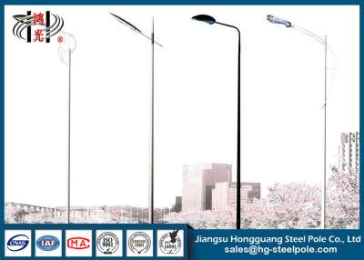 China Polygonal Single Arm Outdoor Street Lamp Post Street Lighting Pole For Outdoor for sale