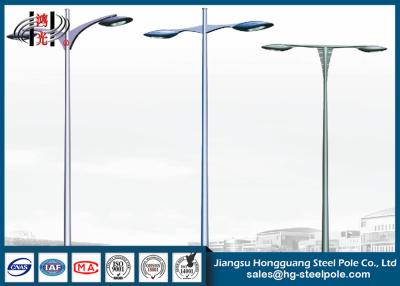 China Hot Dip Galvanized Outdoor Street Lamp Post , Low Voltage Lamp Post for sale
