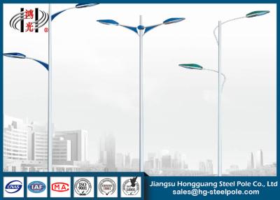 China Hot Dip Galvanized 8M Double Arms Outdoor Street Lamp Post for Square Lighting for sale