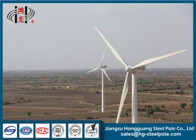 China Free Energy HDG Wind Turbine Pole Tower Overlap / Flange Connection for sale